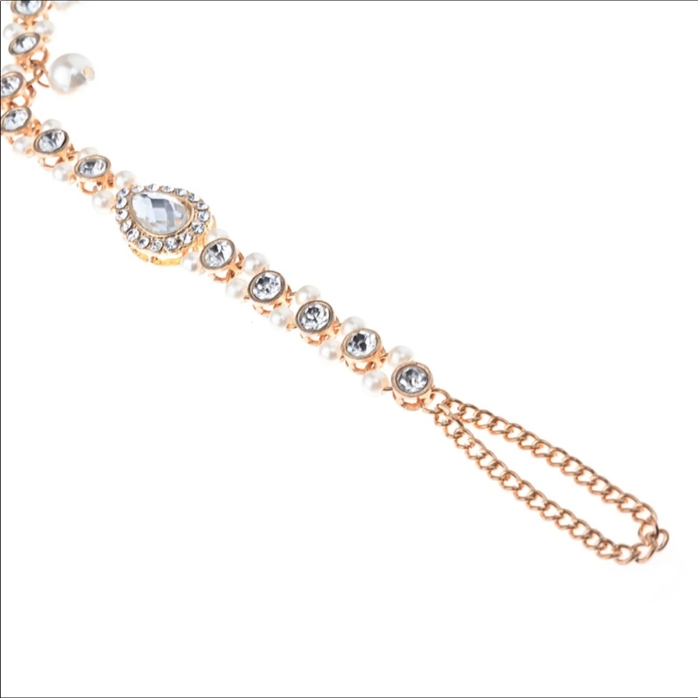 Gold & Pearls Bridal Barefoot Wedding Beach Sandal - Picture 2 of 8